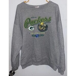 Vintage Green Bay Packers Crewneck Sweatshirt Gray XL‎